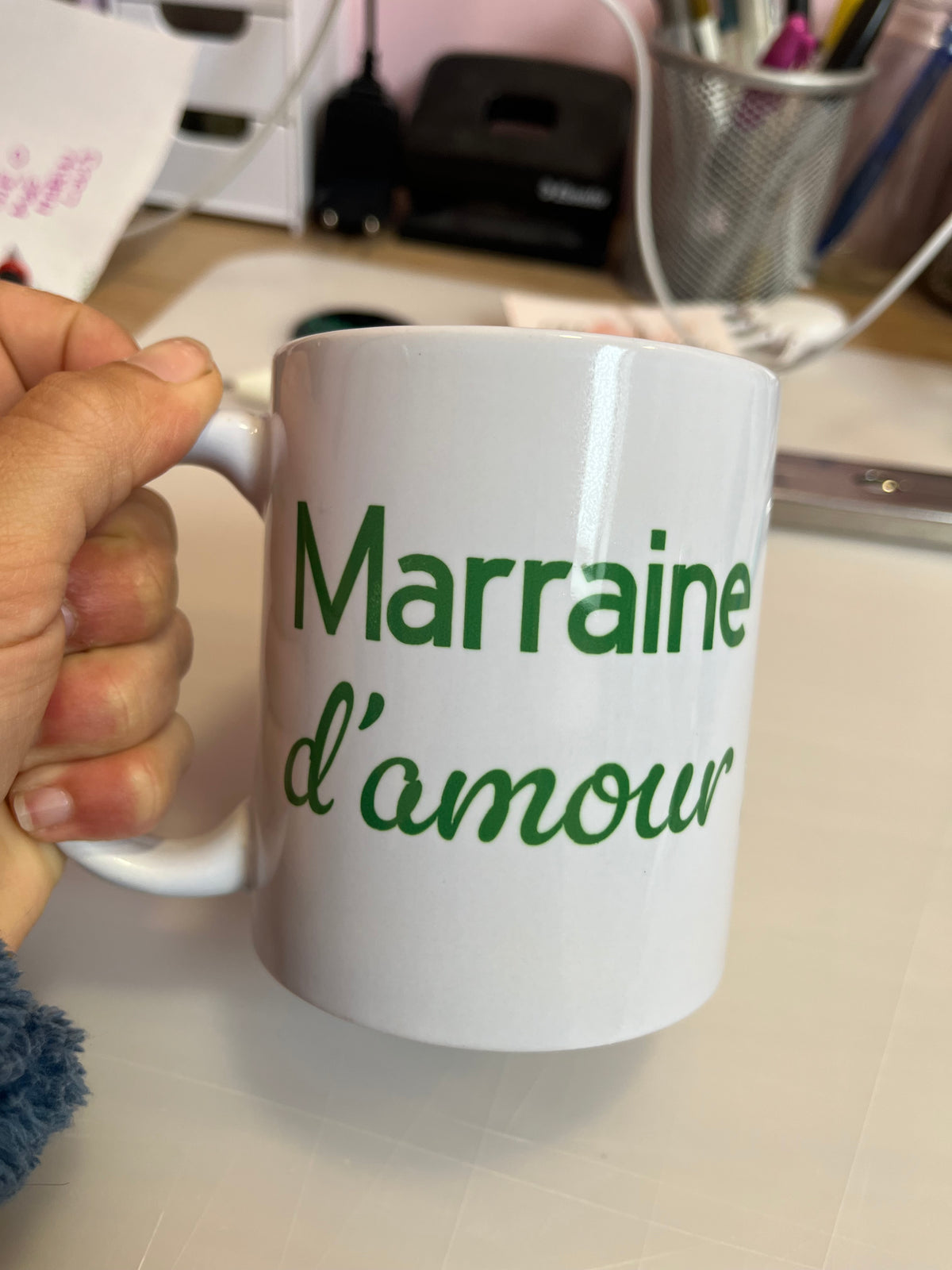 Mug « Marraine d’amour » – Cadeau tendre et personnalisé