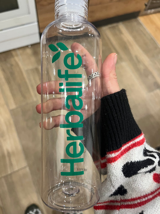 Gourde d'eau transparente, logo Herbalife